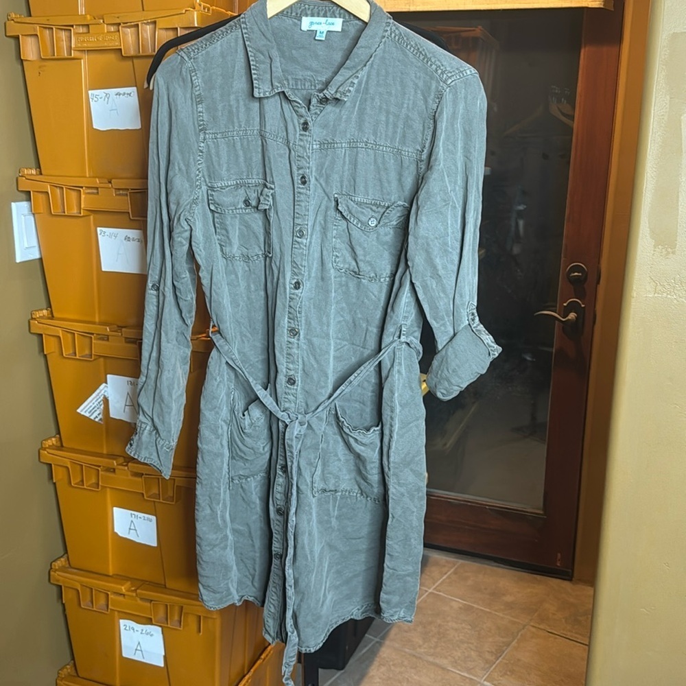 Grace & Lace Military Olive Green Dress Size Medium